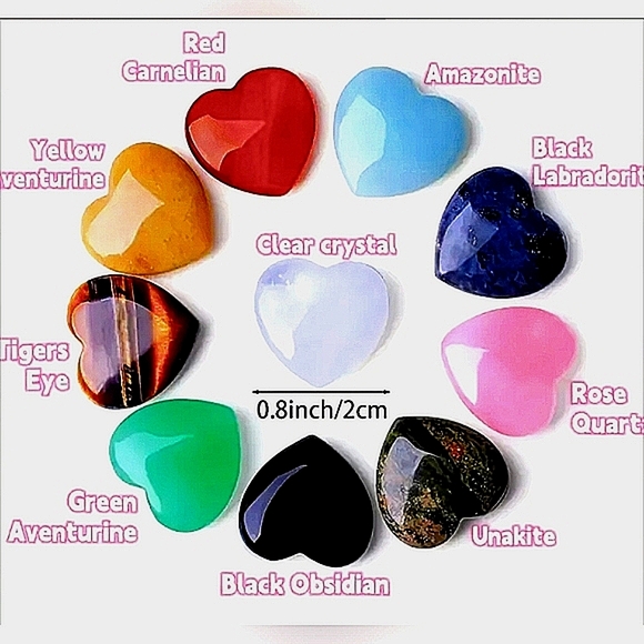 30 Pc Crystal Natural Chakra Stone Gift Box Chakra Bracelet Worry Stone Blue Red - Picture 4 of 14